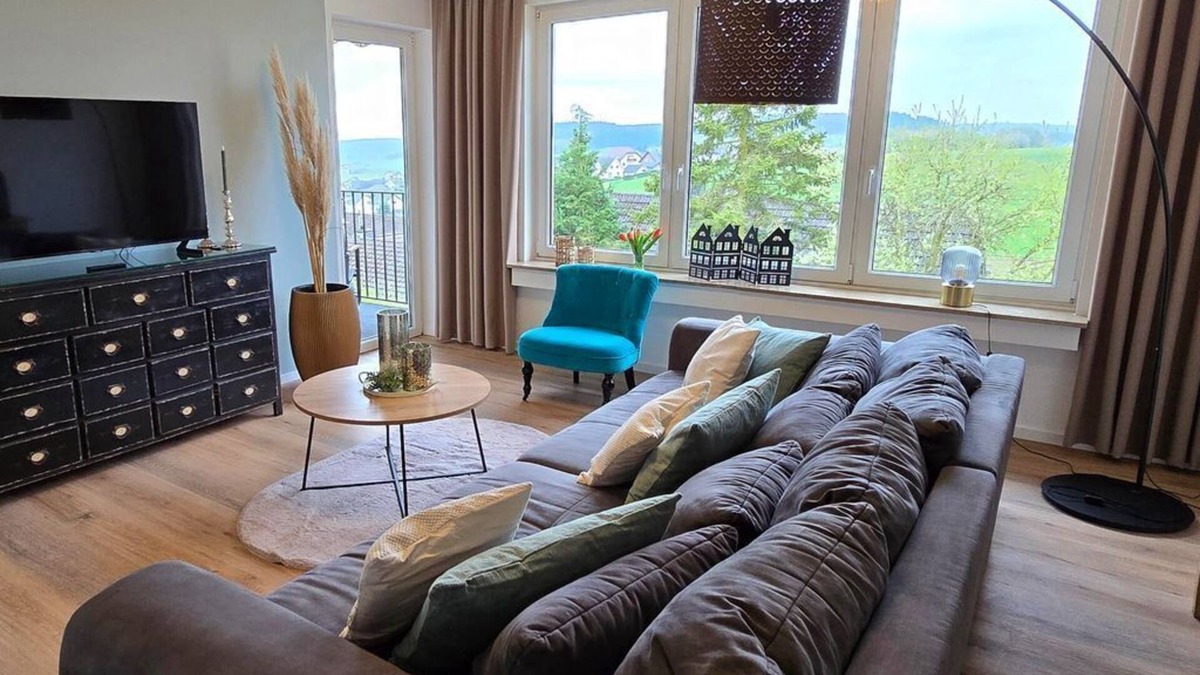 Herresbach Apartment | PANORAMA-Lodge bath/WC, up to 5 persons - RINGZEIT-Lodge