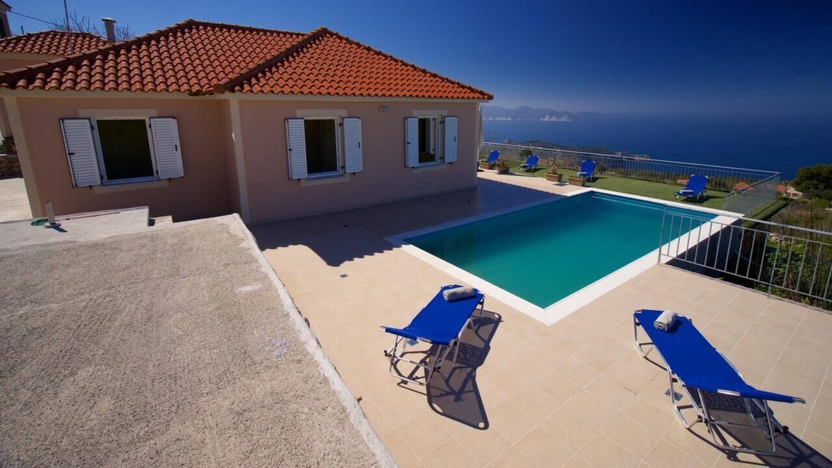 Mesovounia Villa | Panoramic sea view villa with swimming pool