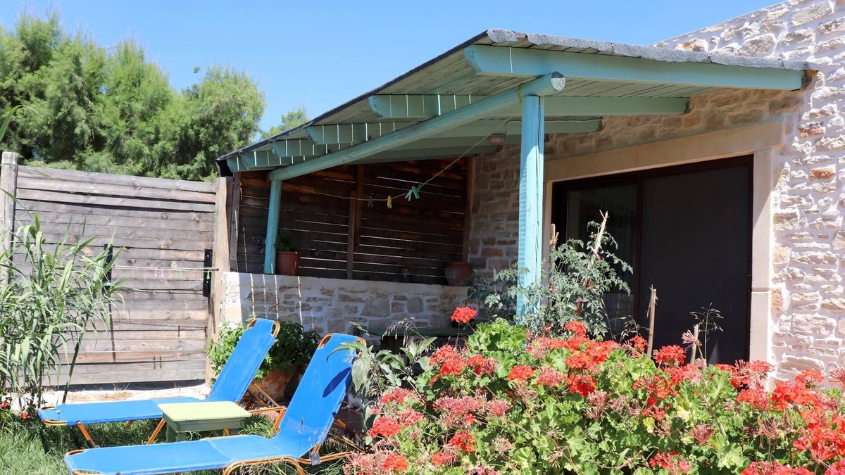 Triopetra House | Panoramic view of the sea, close to the beach, wifi - holiday home Triopetra, Cr