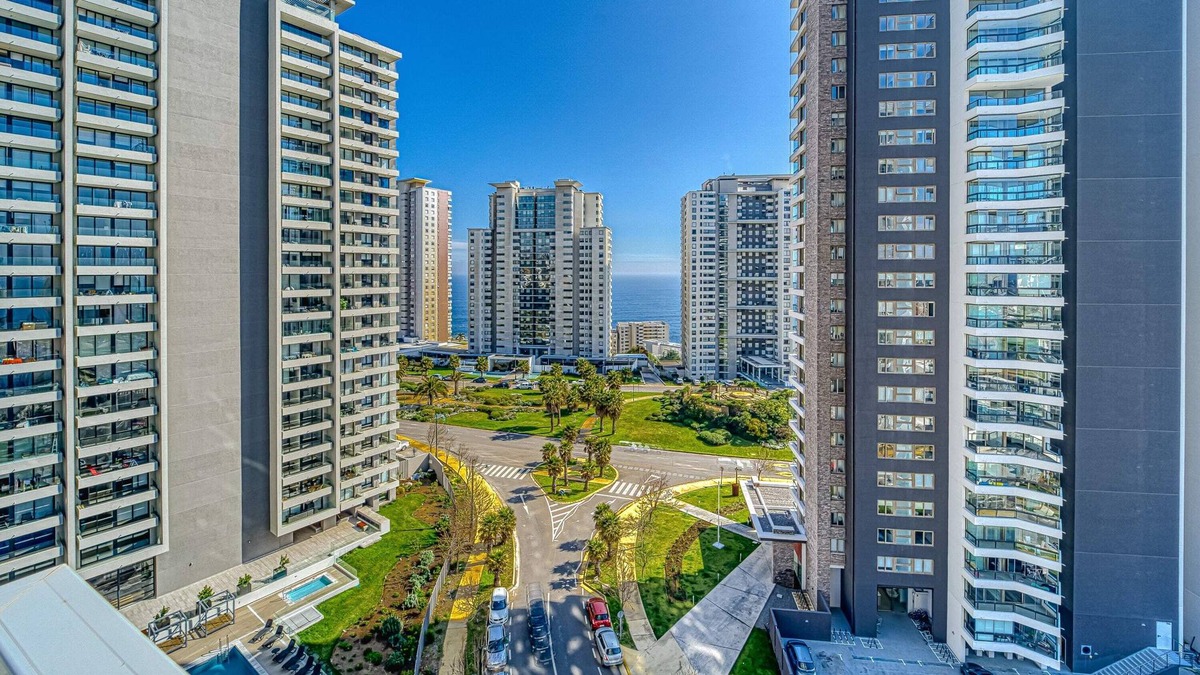Concon Apartment | Paraíso Apartment 2BR W/Balcony, View & Parking