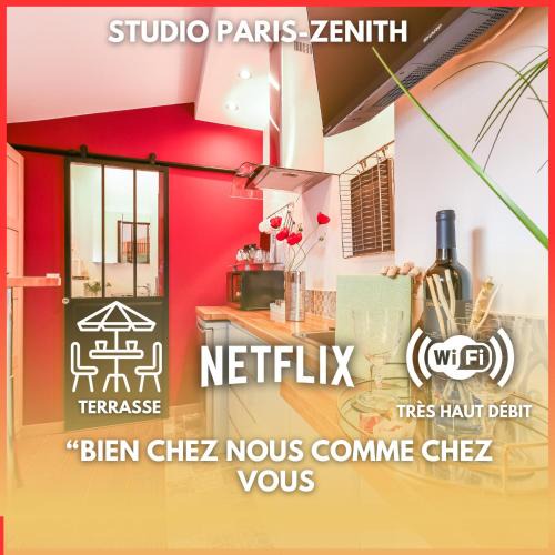 Pantin Apartment | Paris-Zénith-bienvenue-terrasse-Netflix