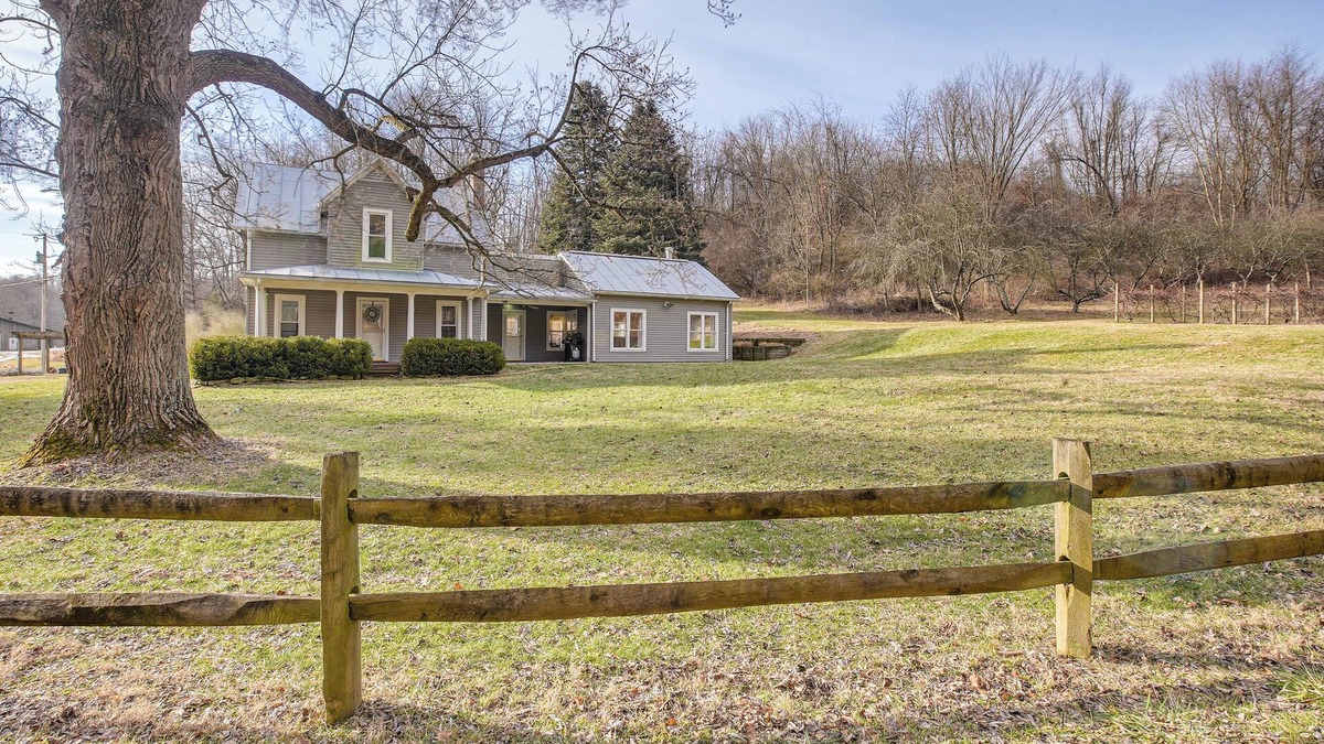 Bellville House | Patio & Scenic Views: Modern Ohio Farmhouse