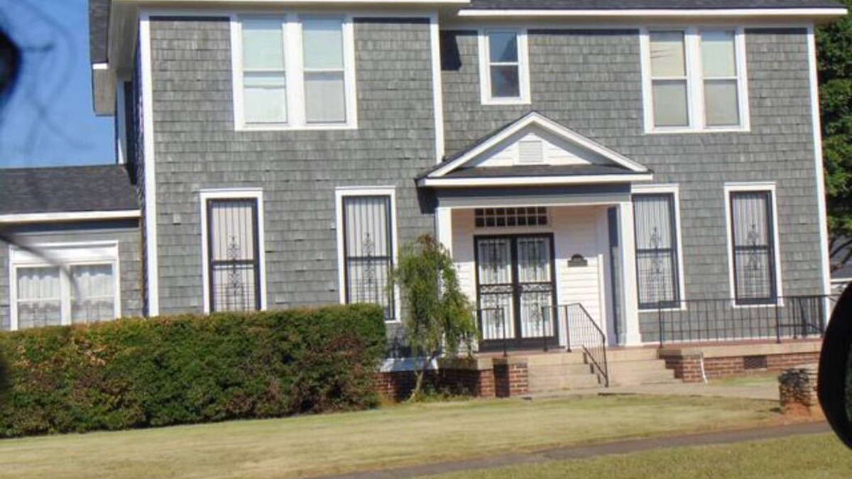 Anniston Apartment | Peace Apartment, upstairs with king size bed.
