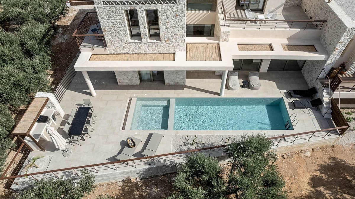 Limeniskos Villa | Peaceful Melissa Villas, Luxury, 2 pools, 5 BR, seaview, BBQ
