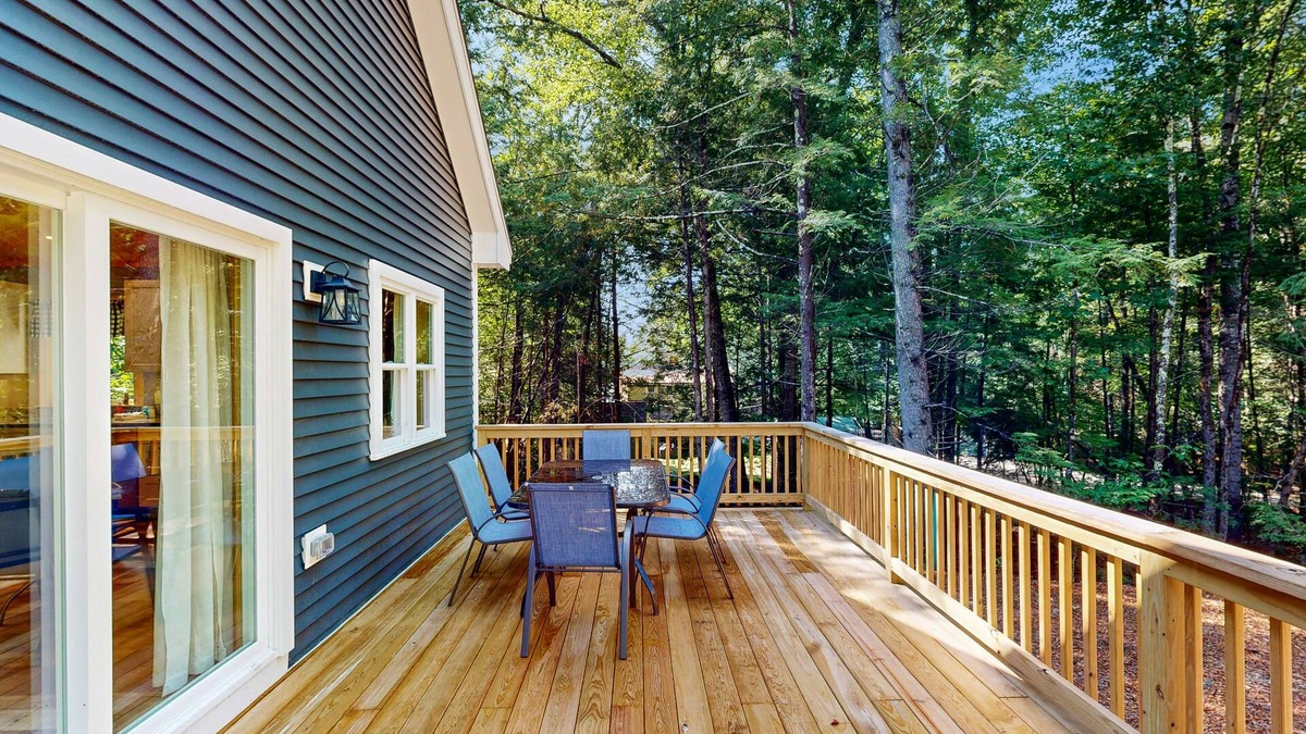 Wolfeboro House | Peaceful new cabin, close to downtown, rail trail & beaches for all seasons fun