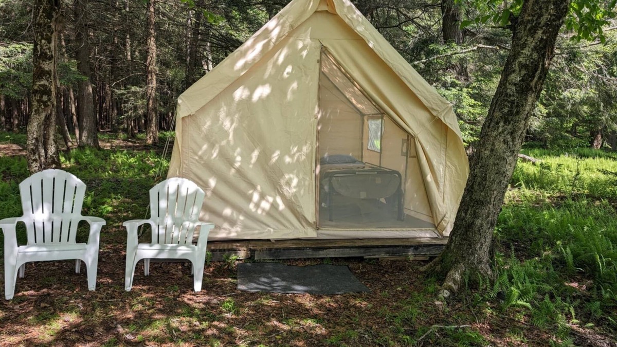 Parksville RV Rental | Peaceful Woods Glamping Tent