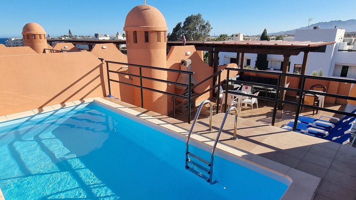 Vera Beach Apartment | Penthouse, 2 bedrooms, private pool on solarium and barbecue. 60m from beach.