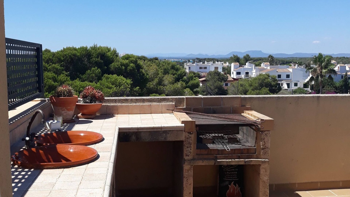 Colonia Sant Jordi Apartment | Penthouse: Private terraces with Bbq, shower and great view.WIFI, A/C, TVsat