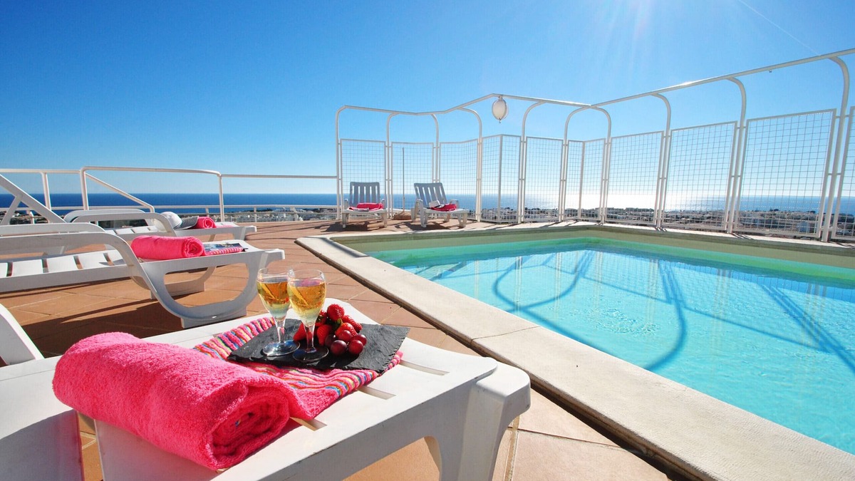 Montechoro Apartment | Penthouse w/Private Pool & Sea View