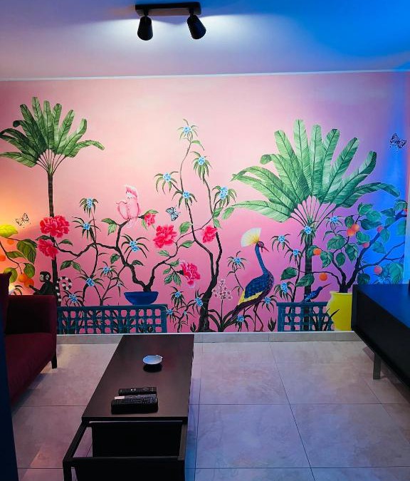 Reims Apartment | Pink Tropical Champagne