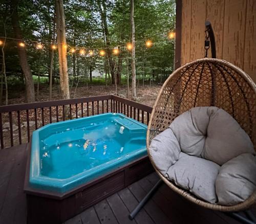 Gouldsboro House | Pocono Hideout Family Home with Hot Tub Deck Sunroom Pool Big Bass Lake Larsen Lake Gouldsboro Clifton Township
