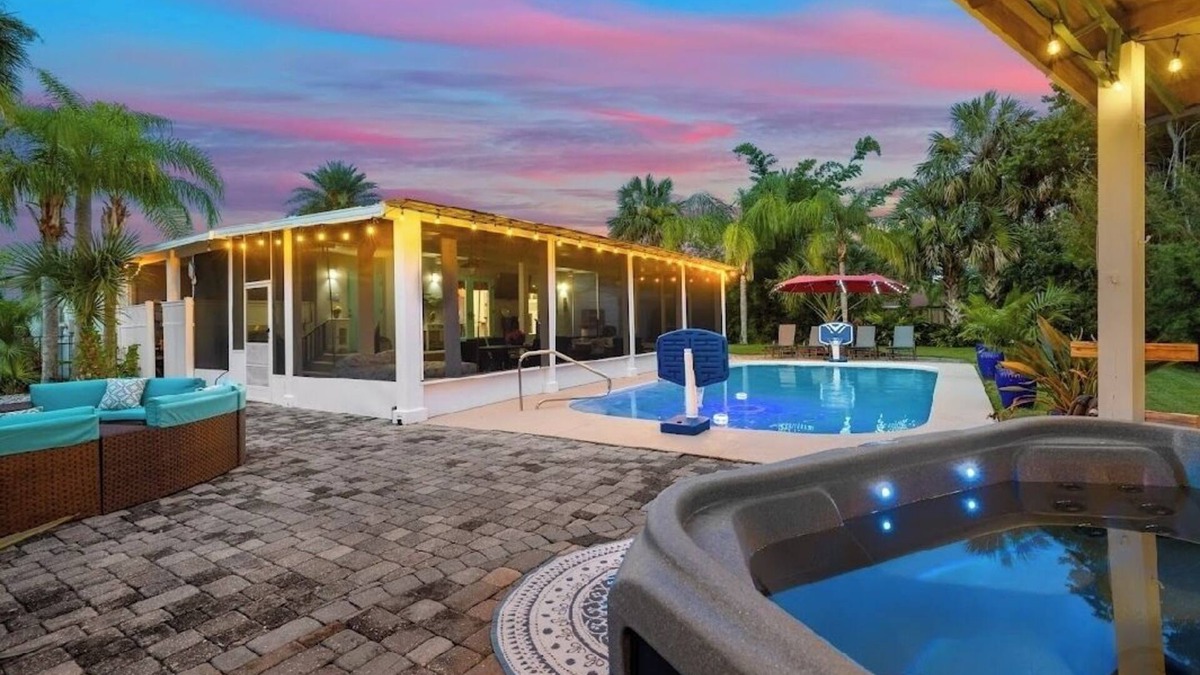 St. Augustine House | Pool and Hot Tub Home with Pickle Ball Court and Walk to Downtown