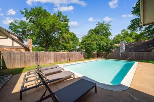 South Tulsa House | Pool Game Room Fireplace Single Story