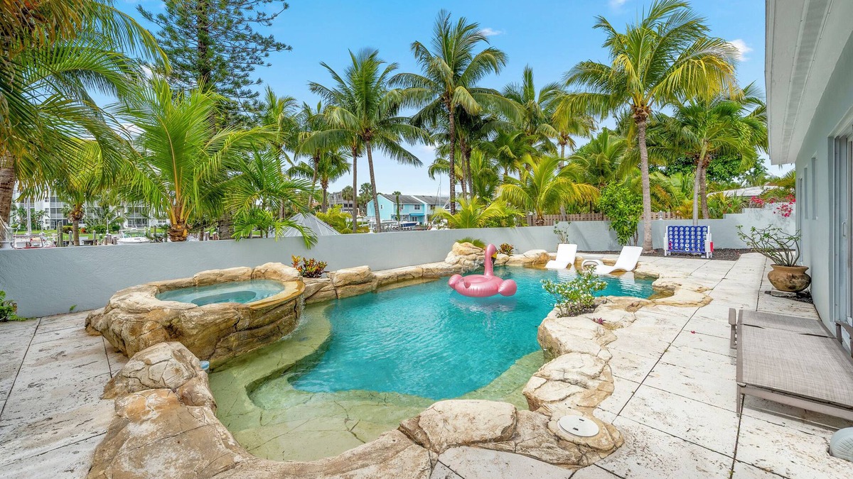 Pompano Beach House | Poolside Paradise Fire pit, Dock, 8 Min to Ocean