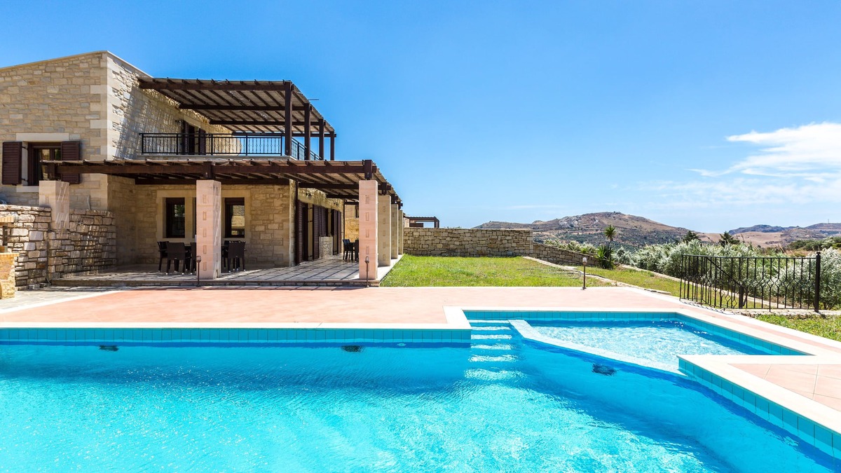 Lefkogeia Villa | Poseidon Villa, Private pool, amazing sea views, walking distance to shops
