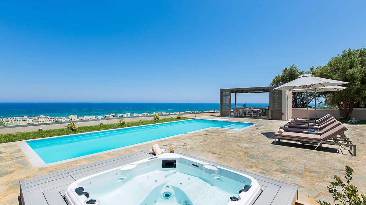 Rethymno Villa | Premium Villa With Panoramic Sea Views, Walking Distance to Beach & Rethymno!