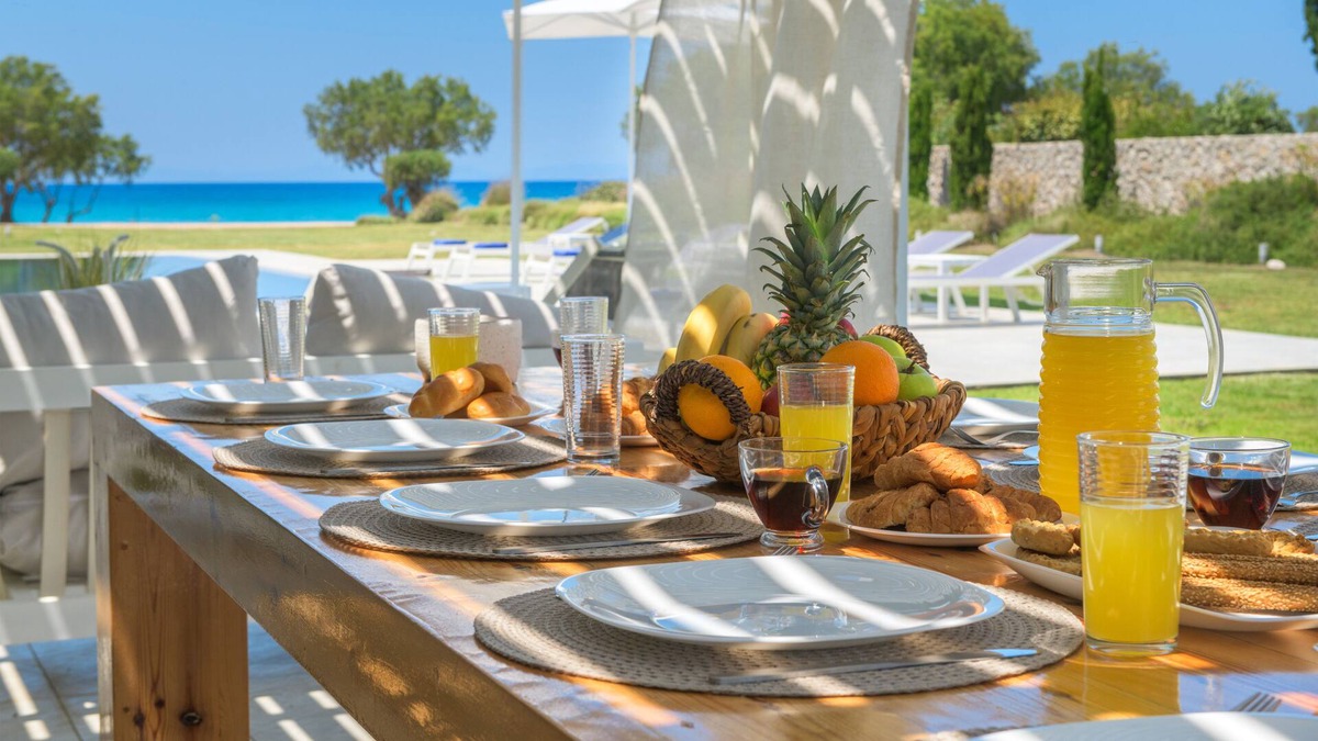 Soroni Villa | Prime Beach Front Luxury Villa with Private Tennis Court and 90m2 Infinity Pool