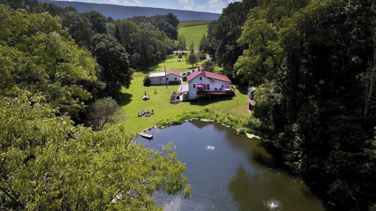Hegins Cottage | Private and quiet setting ~ Pond and stream ~ Check us out! Look us up! Relax!