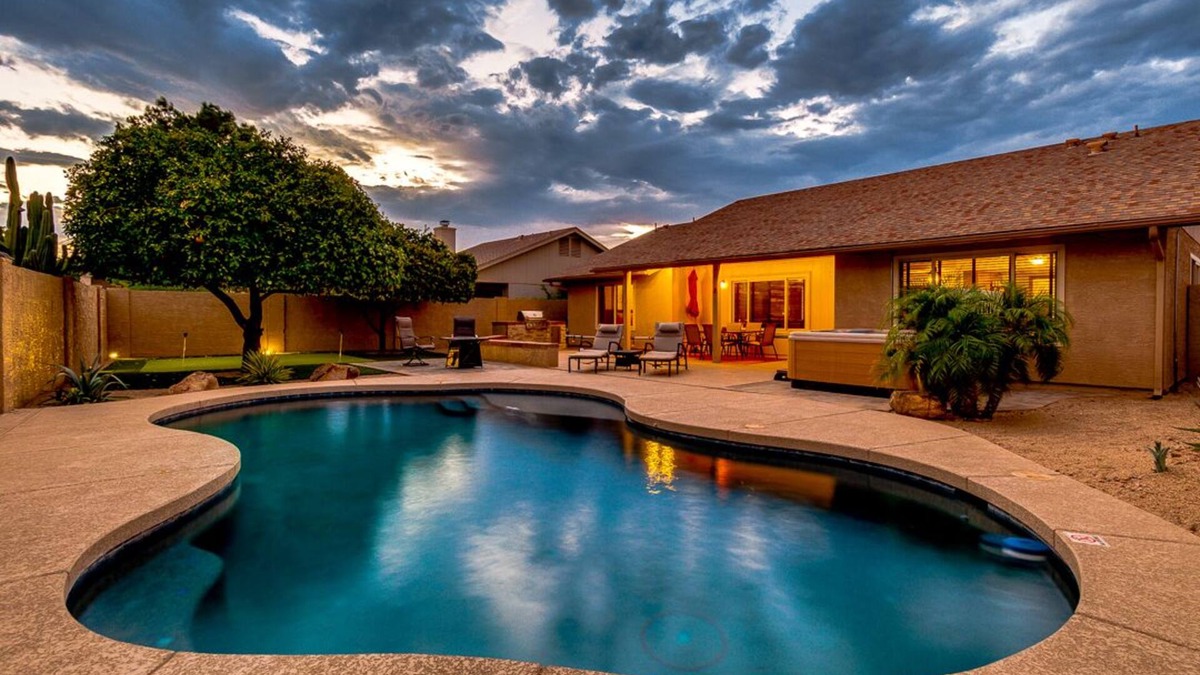 Westbrook Village House | Private backyard, & heated pool . Enjoy Spring Training, Football, PGA & Nascar