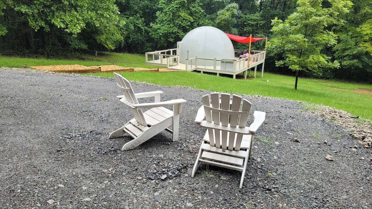 Milledgeville RV Rental | Private Haven in rural setting on over 100acres with incredibly unique geodome