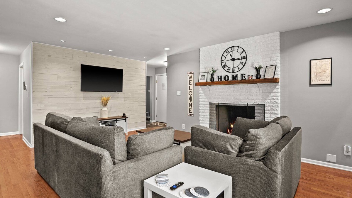 St. Charles House | Private Home with Office and Fenced in Yard