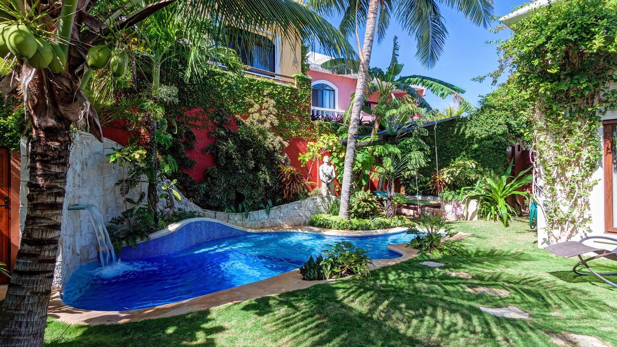 Puerto Morelos House | Private House with Pool, 2 Mins walk to Beach/Restaurants, Hanging Bed +6 Bikes