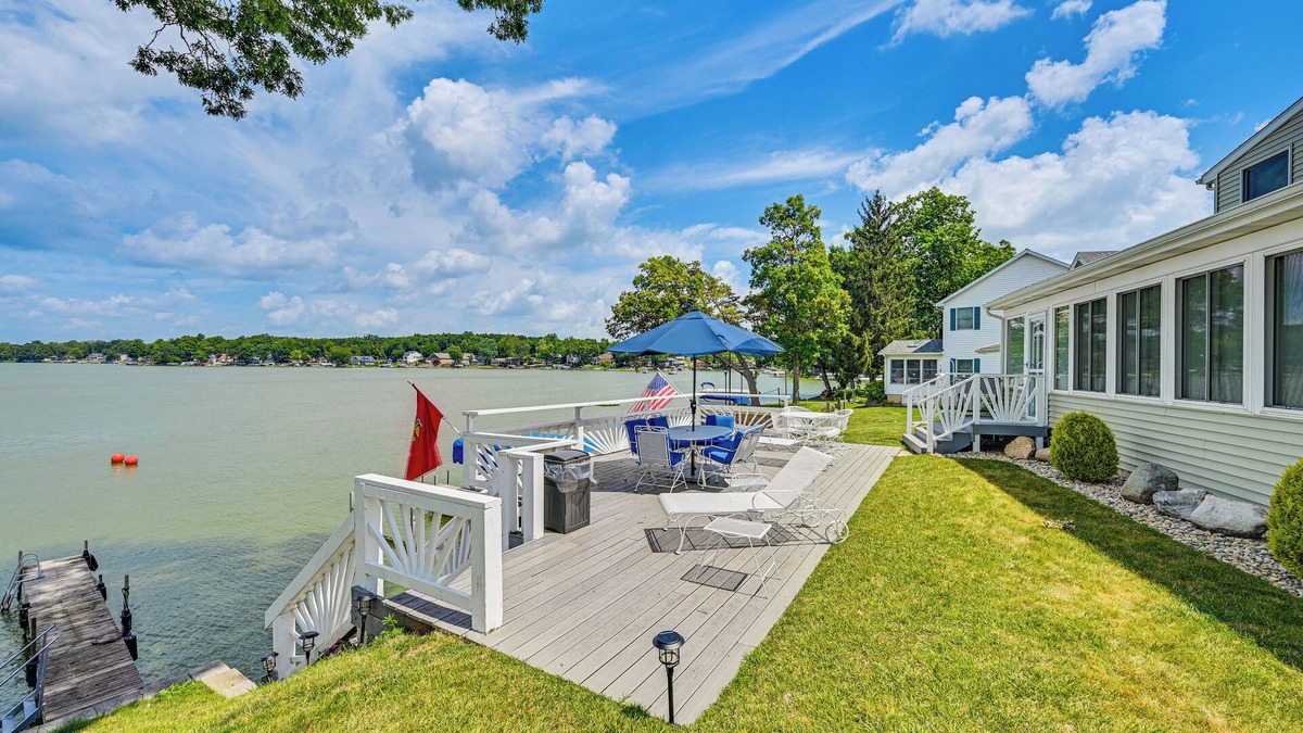 Rome City House | Private Indoor Hot Tub: Fish & Boat on Sylvan Lake