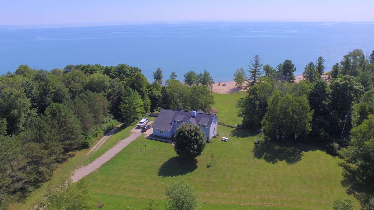 Forestville House | Private Lake Huron Beachfront Home on 7 Acres!