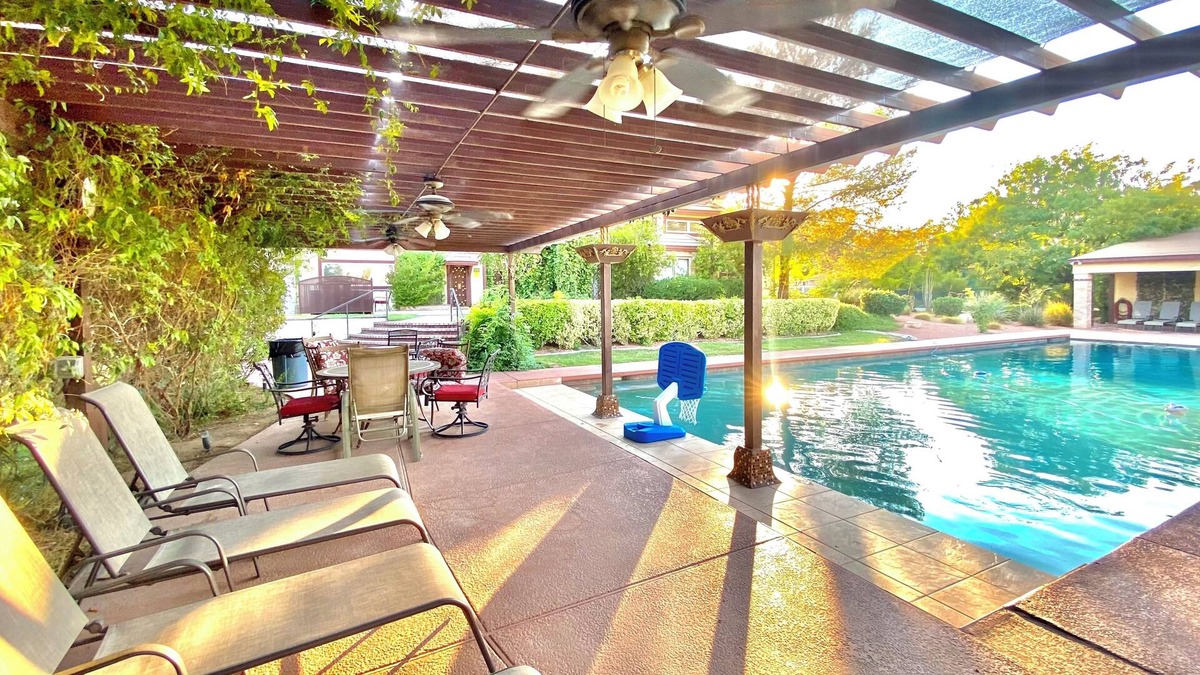 Las Vegas Villa | Private Massive Pool, Tennis Court, Basketball Court, Game Room, 6mi. to Strip