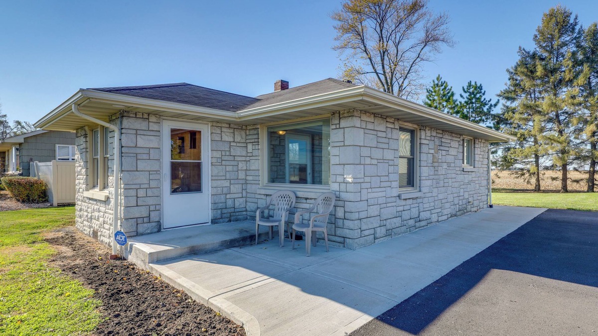 Tefft House | Private Patios & Sunset Views: Francesville Home