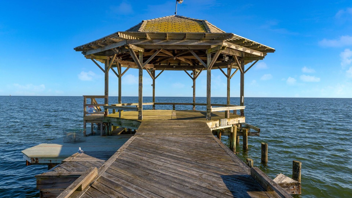 Dameron House | Private Pier, Pond, Fire Pit & Al Fresco Dining Area | Waterfront | Bay House