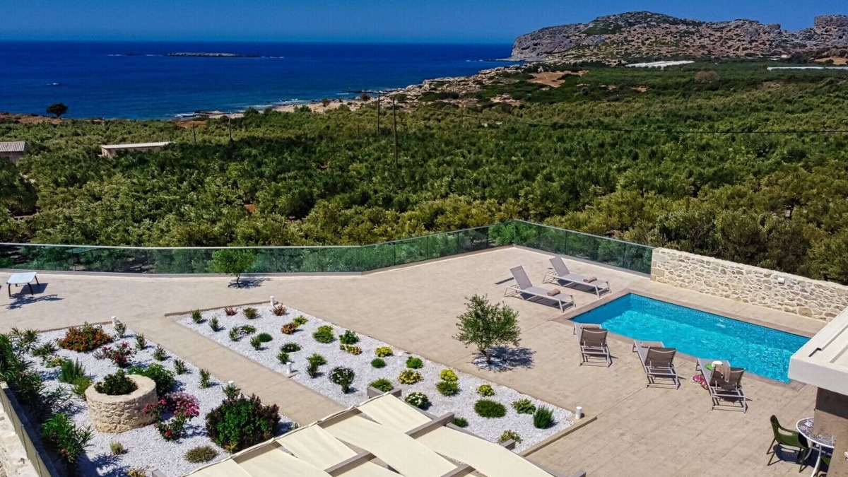Limeniskos Villa | Private pool★Seaview★Walk to restaurant, market & Falasarna beach
