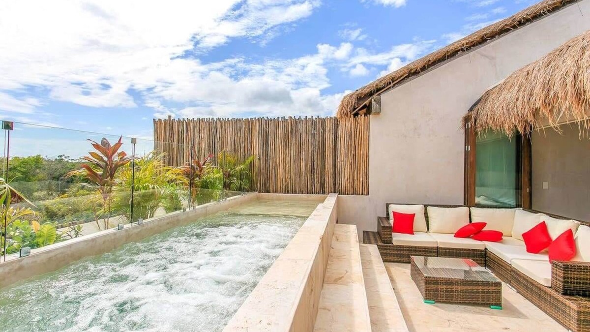 Zama Condo | Private Rooftop Pool Villa | Aldea Zama Gated