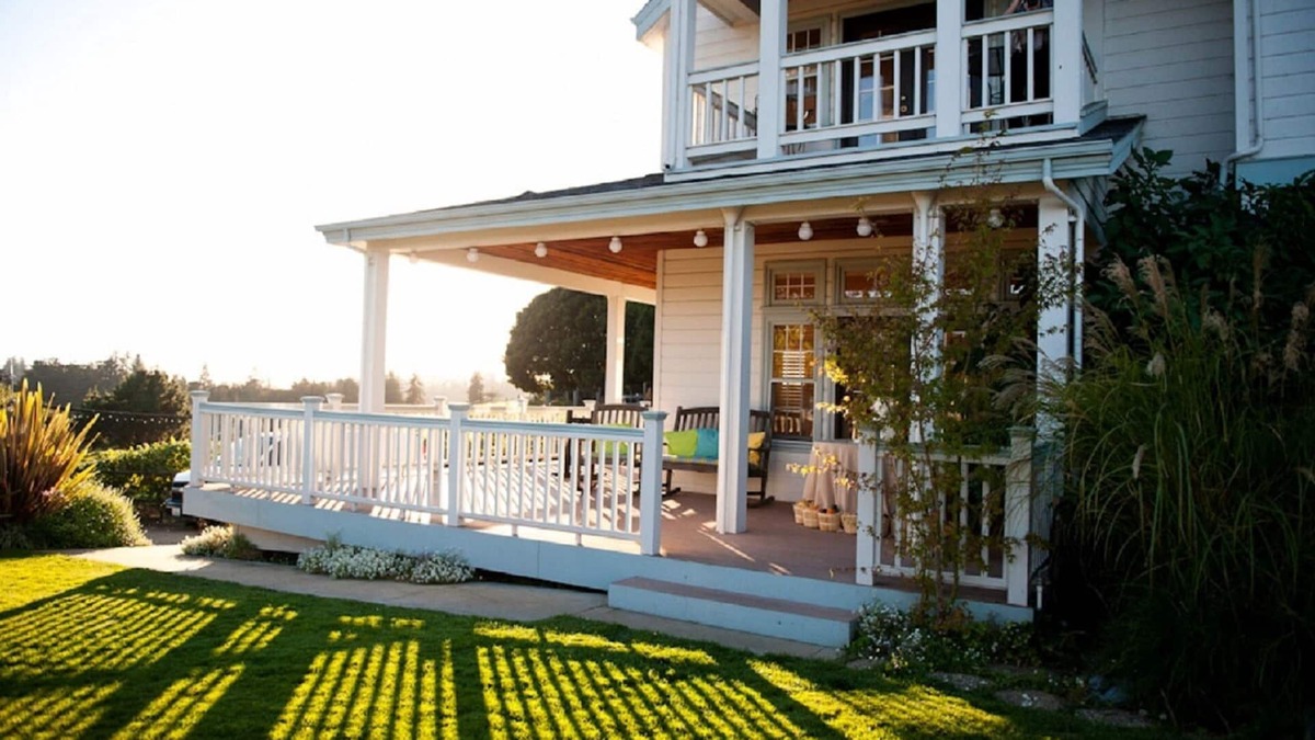 Aptos House | Private Room with Attached Sun Room and Covered Deck