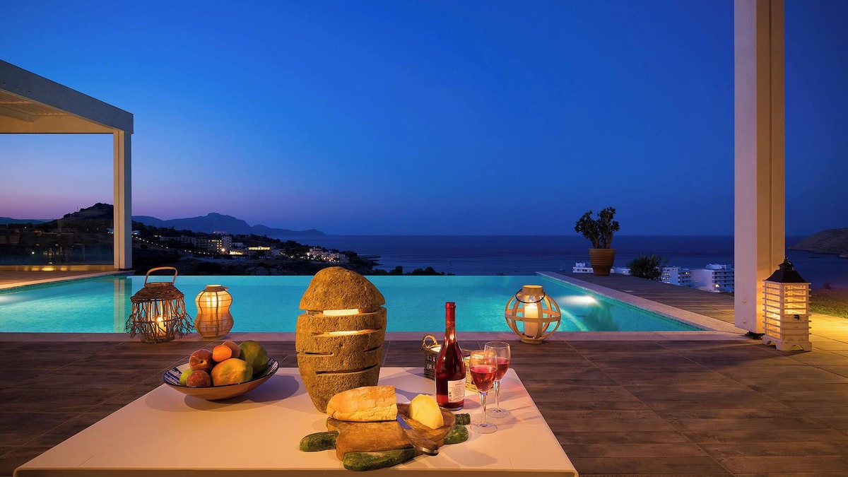 Vlicha Villa | Private, Sea View Villa overlooking Vlicha Bay, just 5 mins to Lindos,