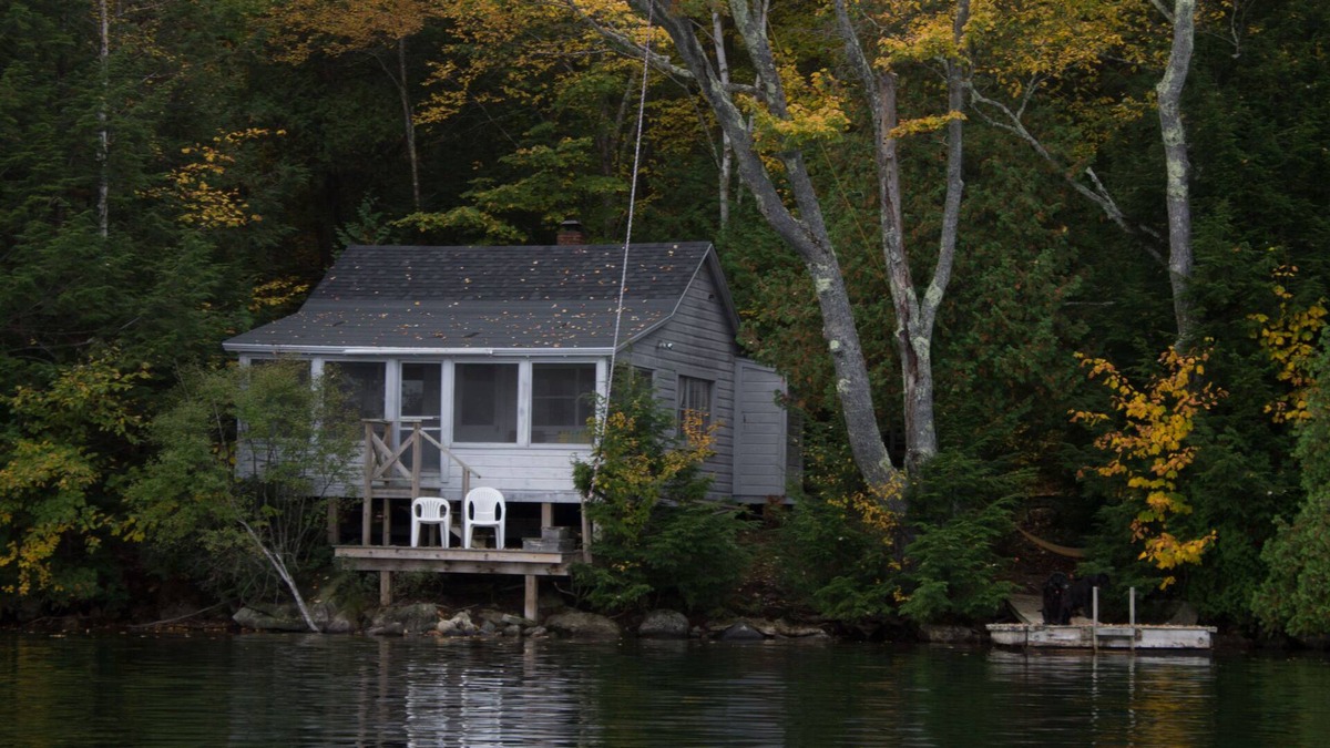 Farmington Cabin | Private three season cabin nestled in woods on shore of pristine Maine lake