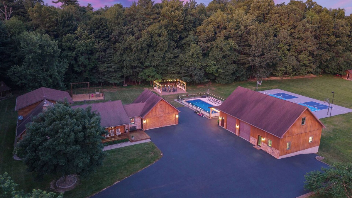 Elliottsburg Cabin | Private Upscale Cabin, secluded w/pool and hot tub