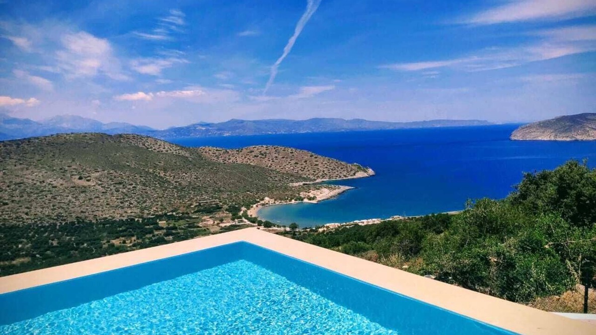 Pefki Villa | Private villa Kefali - private pool - spectacular view