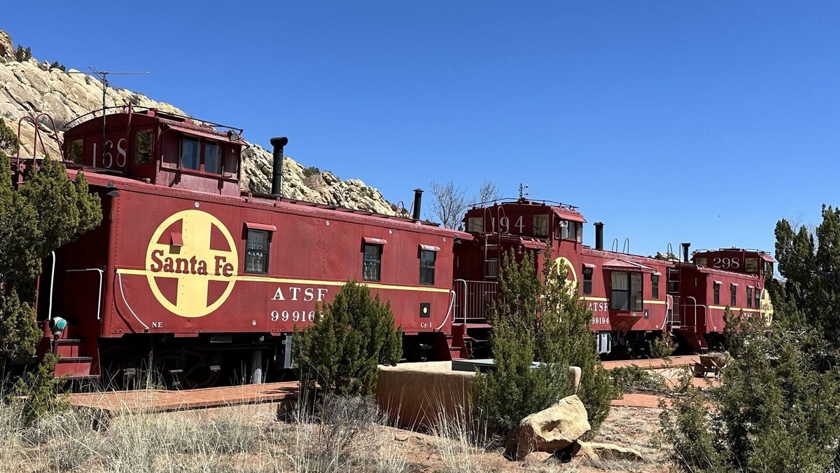 Canoncito House | Private Villa with 3 Vintage Santa Fe Cabooses