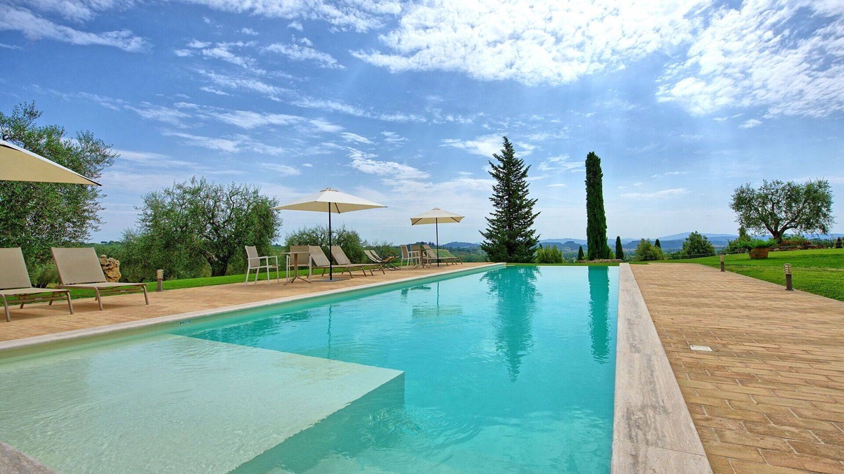 Sarteano Villa | Private Villa with private pool, sauna, A/C, WIFI, TV, panoramic view, close to Montepulciano