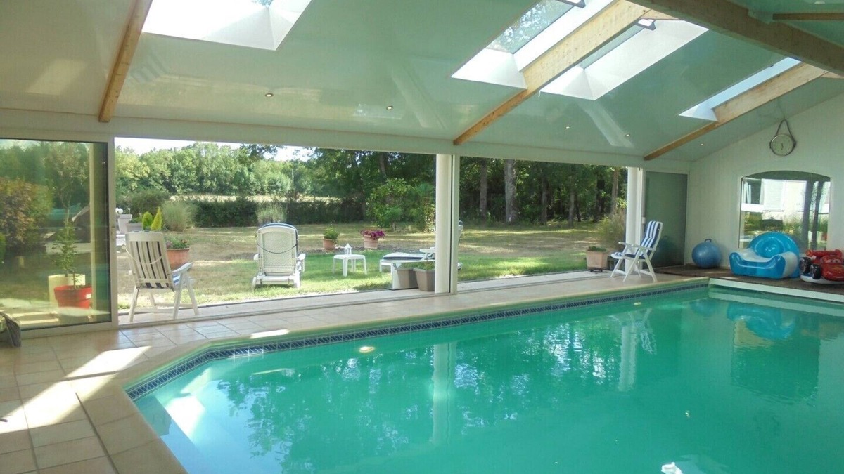 Le Cellier House | Property with heated indoor pool all year round, even in winter