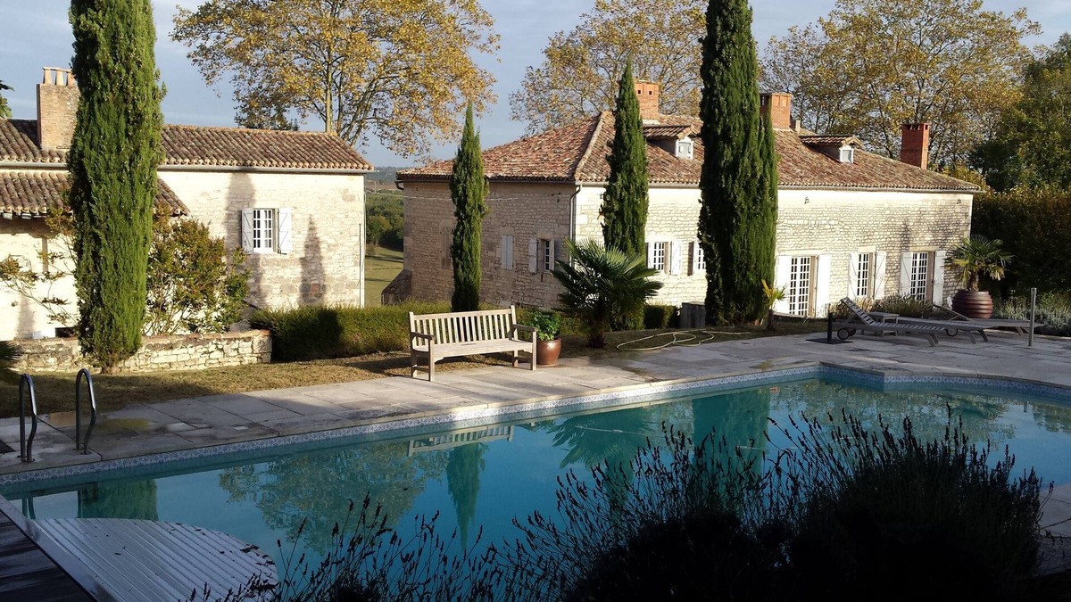 Montpezat-de-Quercy House | Propriété Composée de Deux Maisons, Près Cahors. Piscine, Pool House et Tennis