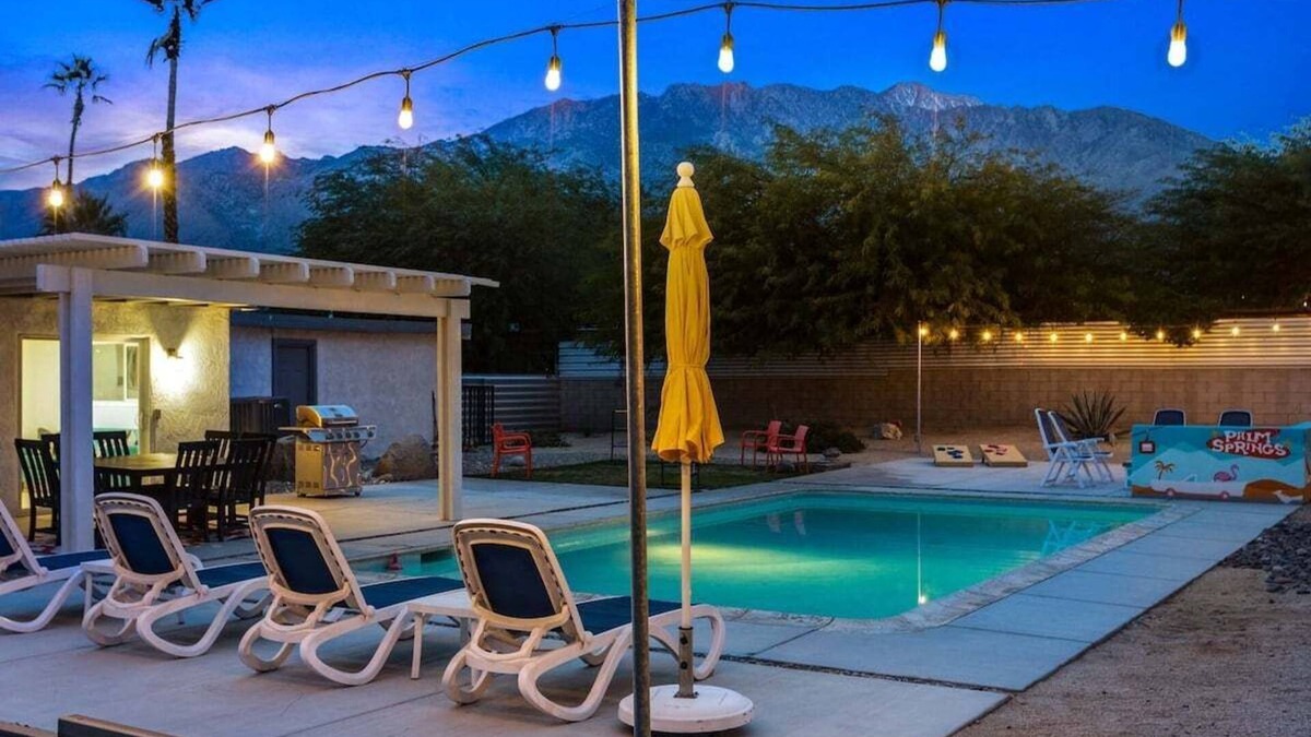 Desert Park Estates House | PS I Love You - Elegant Design, Cozy Fire Pit & Poolside Bliss