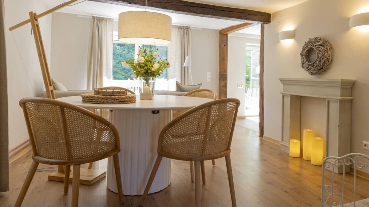 Langenburg House | Pure Jagst vacation home, dream location by the river with fireplace room and infrared cabin