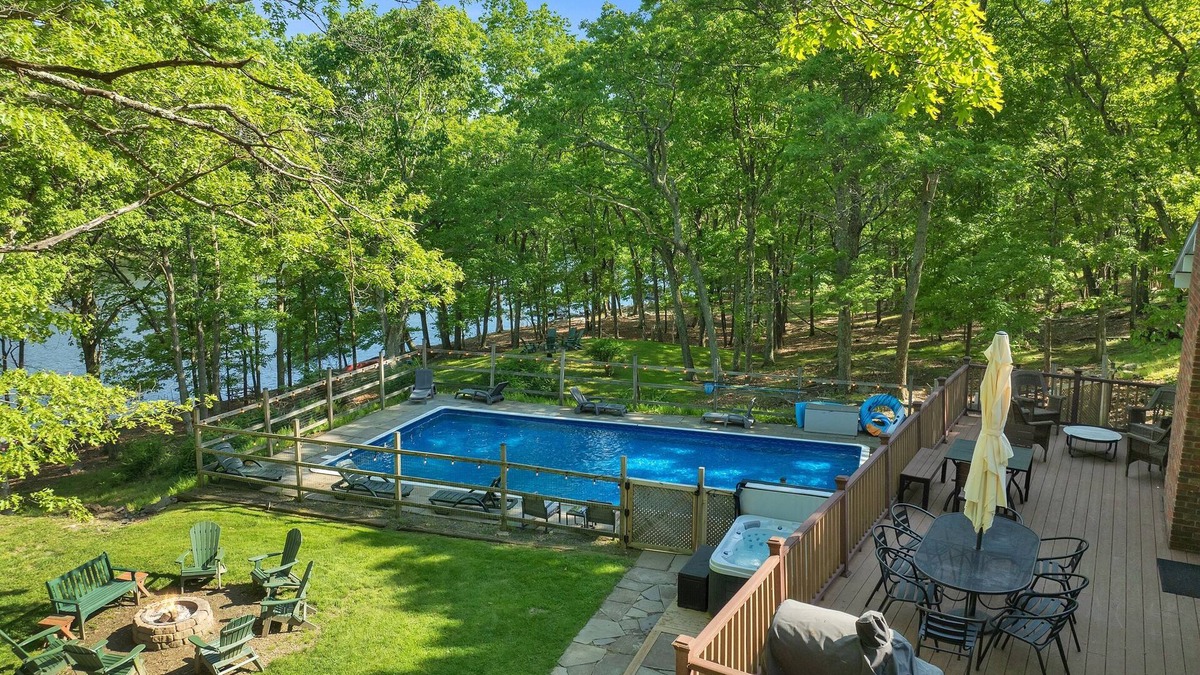 Pocono Mountain Lake House | Pvt Hot Tub, Lakefront, Foliage, Heated Pool, Hike Ping Pong, Foosball