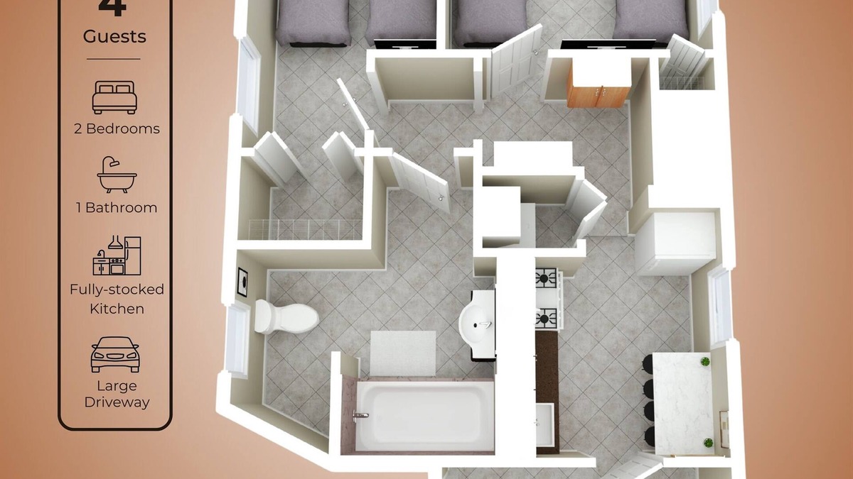 Southwest Apartment | Quiet - Central - Big Parking - Outdoor Area