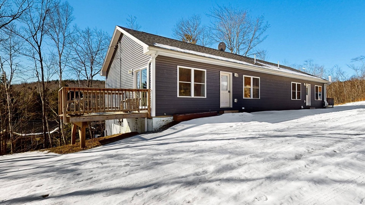 Dedham House | Quiet duplex with private deck, peaceful views, grill, & private W/D