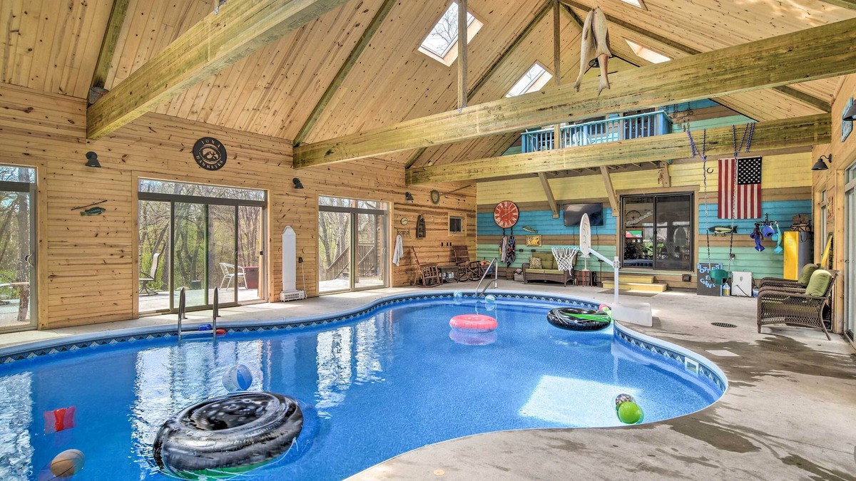 Adel House | Raccoon River Retreat: Indoor Pool & Outdoor Fun!