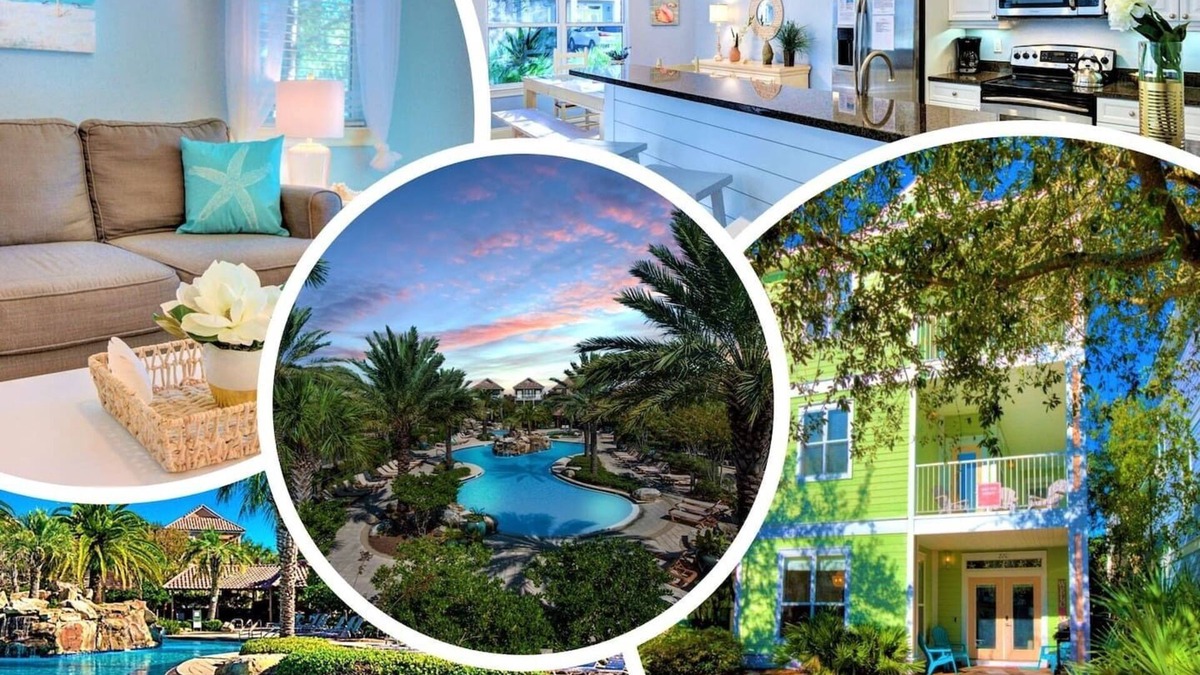 Villages of Crystal Beach House | Rare Walk to Beach Lush Resort 30K Gal Pool