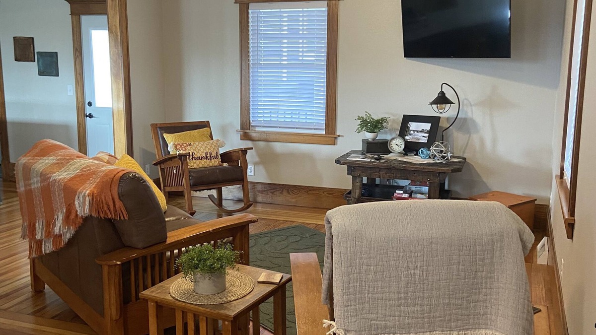 Cascade House | Recently renovated 2-story 3 bedroom house next to river & falls in Cascade, IA